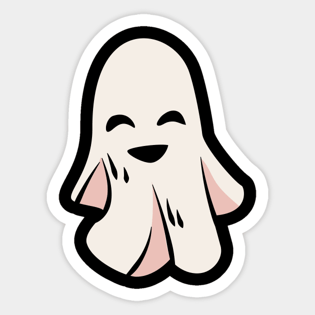 smiley Halloween ghost Sticker by Yaman